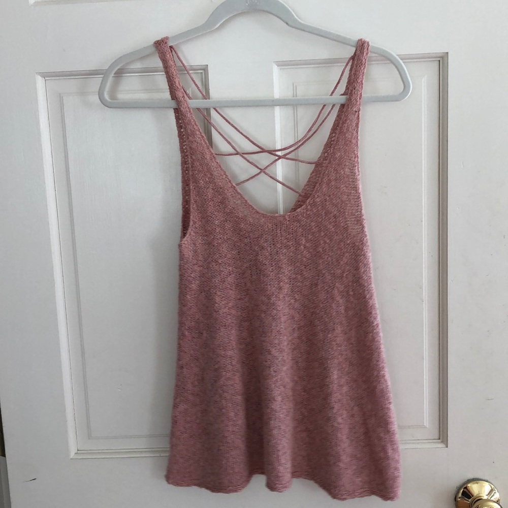 American Eagle Pink Knitted Tank Top